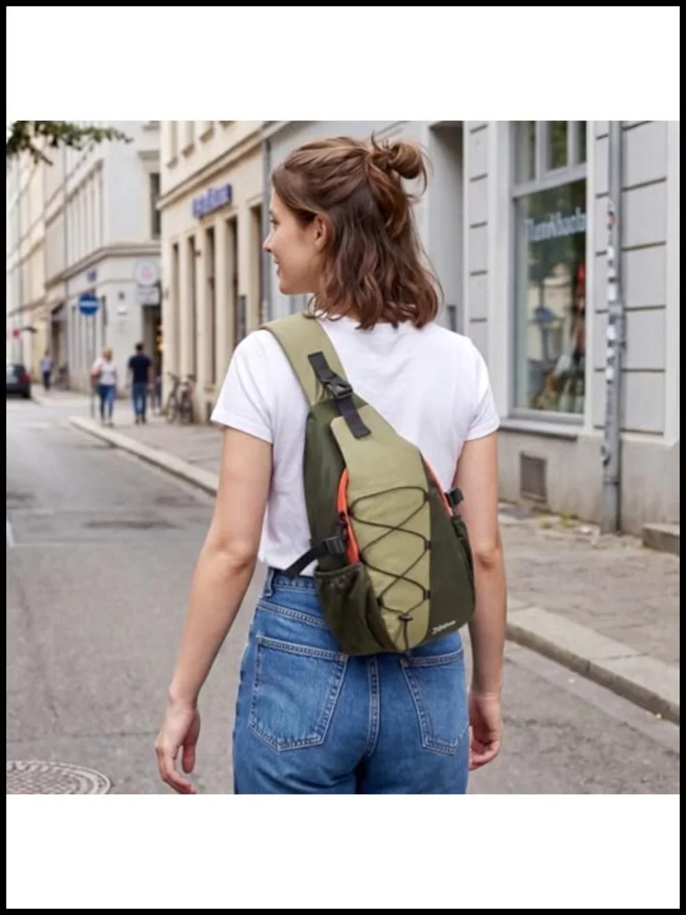 RFID Blocking Sling Bag Crossbody Lightweight Nylon Travel Hiking Men Women